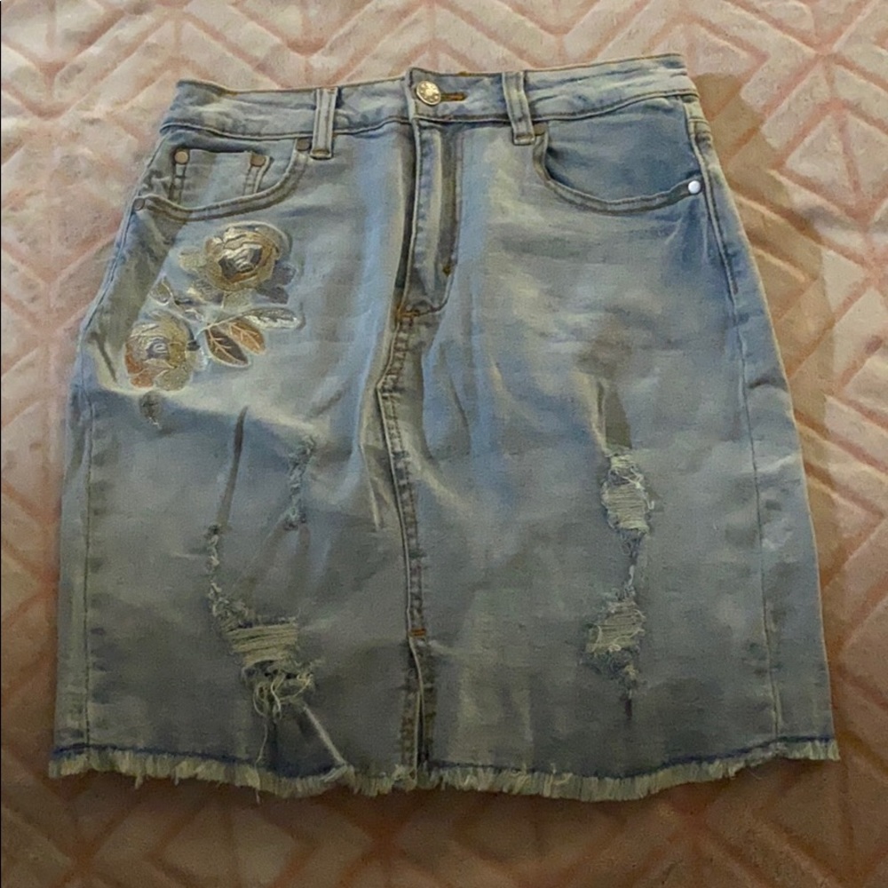 Jean mini skirt